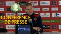 Conférence de presse Gazélec FC Ajaccio - RC Lens (1-1) : Albert CARTIER (GFCA) - Eric SIKORA (RCL) - 2017/2018