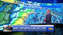 Nor’easter brings massive storm surge and flooding to East Coast