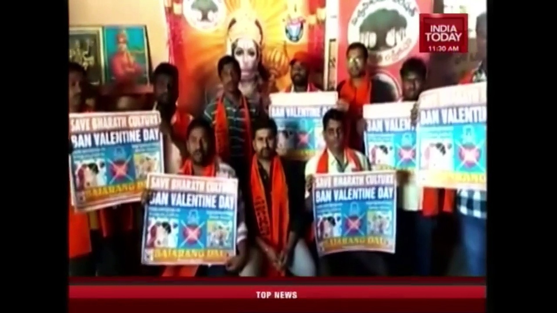 Bajrang Dal Flout Hyd Police Orders To Threaten V-Day Couples