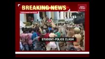 Left Wing Students Clash With Police Outside Kerala University