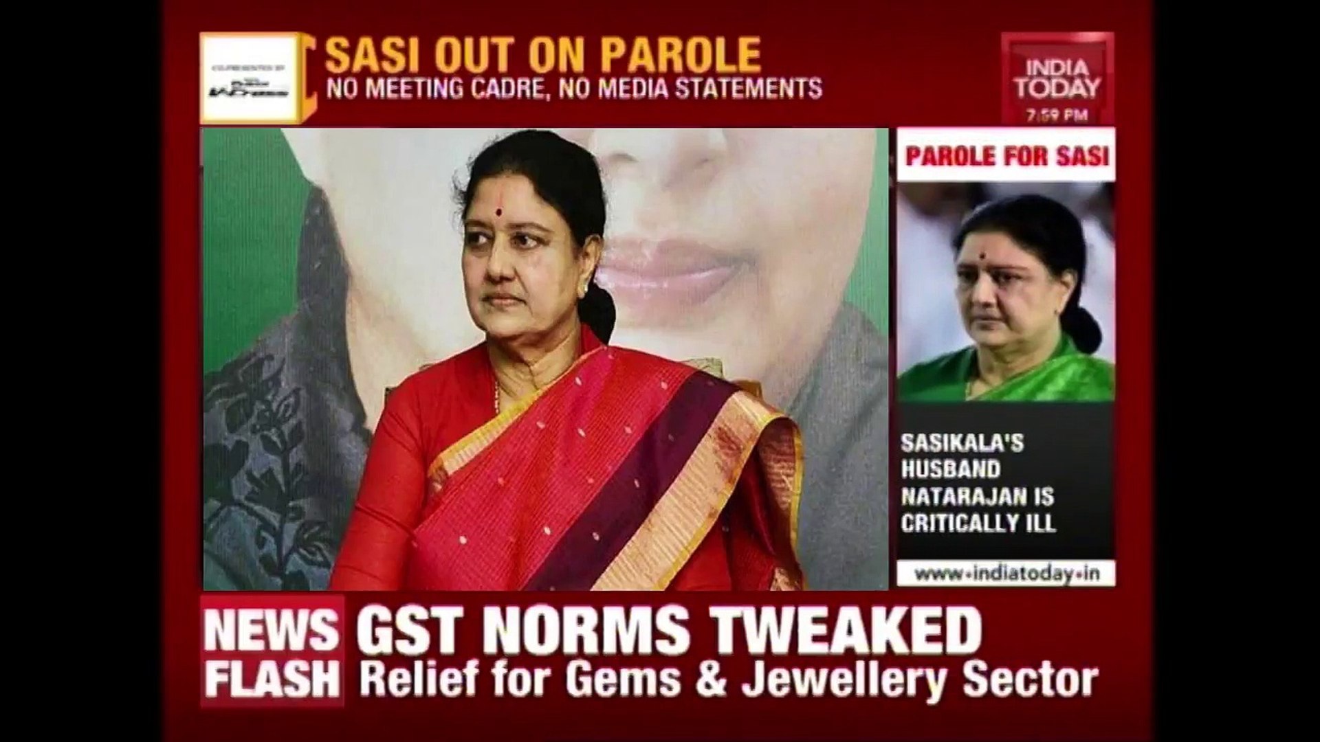 Sasikala Walks Out of Bengaluru Jail On Five-Day Parole