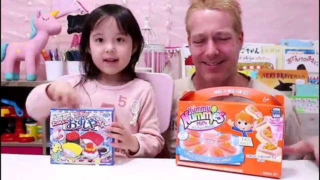 日本 vs アメリカ！美味しいのはどっち？！おすしやさん対決！Yummy Nummies Sushi Candy MayuChannel