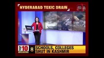 Toxic Foam Spills Out From Drains To Residential Areas Of Hyderabad