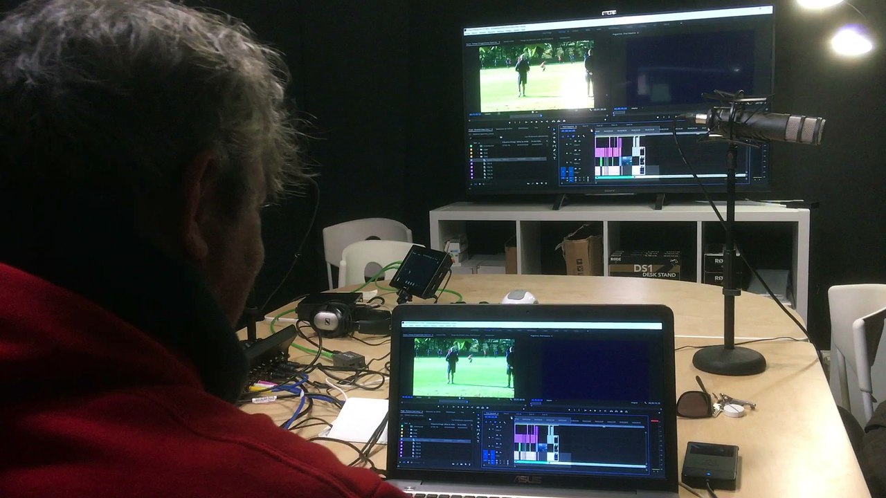 Préparation d'une émission avec Nantes Sport