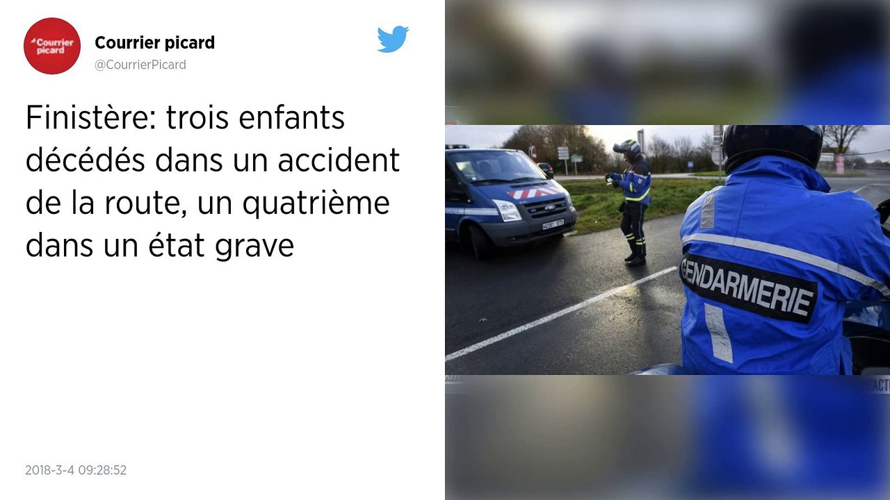 Finistère : Trois enfants tués dans un accident de la route.
