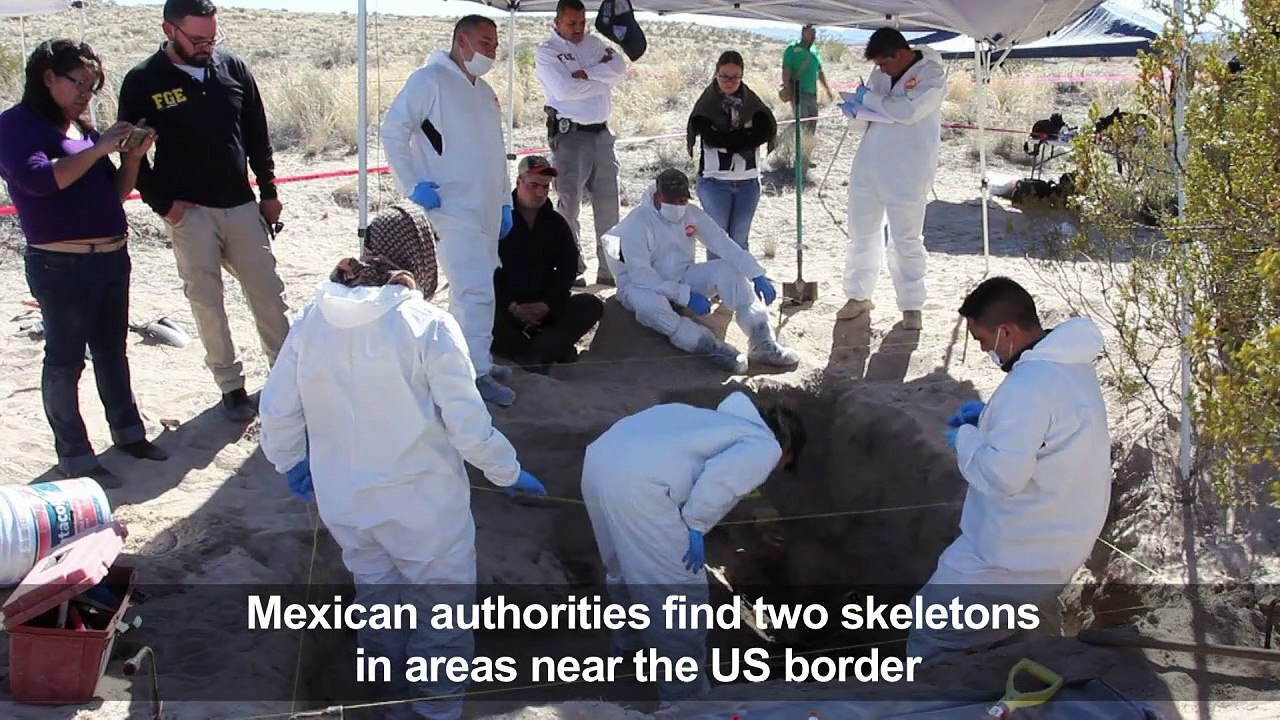 Two skeletons found in Mexican border with US