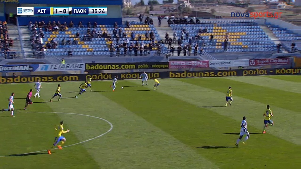 1-1 Djalma Campos Goal [HD] - Asteras Tripolis vs PAOK - 04.03.2018