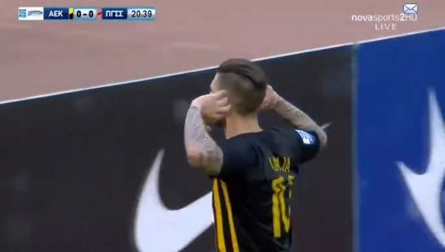 1-0 Marko Livaja Goal - AEK Athens FC 1-0 Panionios 04.03.2018