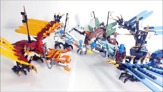 레고 닌자고 드래곤 모음 - Lego Ninjago Dragon Collection_2260,2507,2509,2521 stopmotion build Review