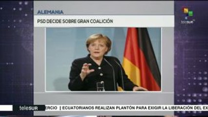 Alemania: Militancia del SPD vota a favor de "Gran Coalición"