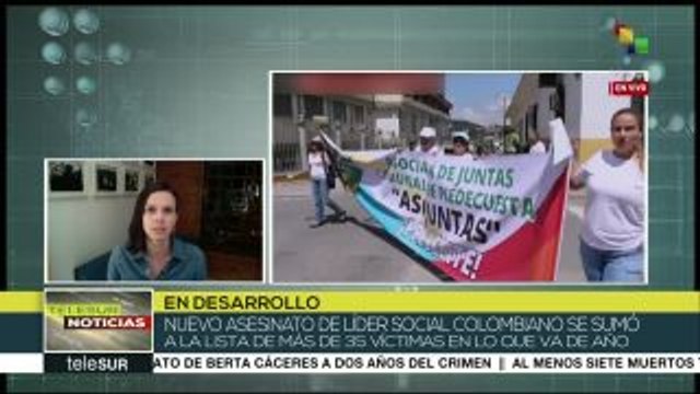 Colombia: continúa violencia política contra líderes sociales