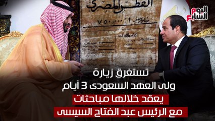 شاهد فى دقيقة.. محمد بن سلمان فى ضيافة السيسي لبحث أهم ملفات المنطقة