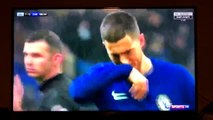 Conte subs Hazard off down 1-0, he walks straight past Conte without acknowledging him
