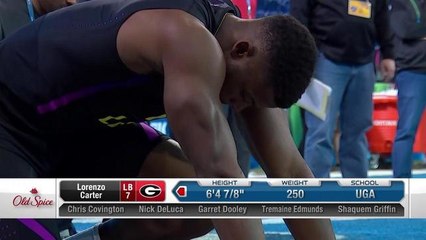 Georgia LB Lorenzo Carter runs a 4.46 on the 40-yard dash