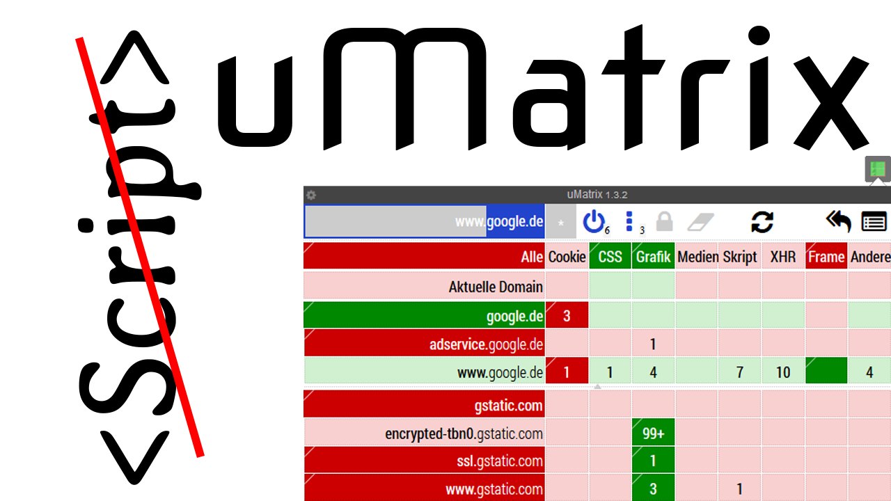 [TUT] uMatrix - ScriptBlocker für Firefox & Chrome [4K | DE]