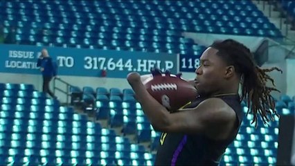 UCF linebacker Shaquem Griffin pulls in catch during drill