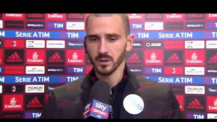BONUCCI post MILAN-SAMPDORIA 1-0"Gattuso ci ha ridato fiducia"