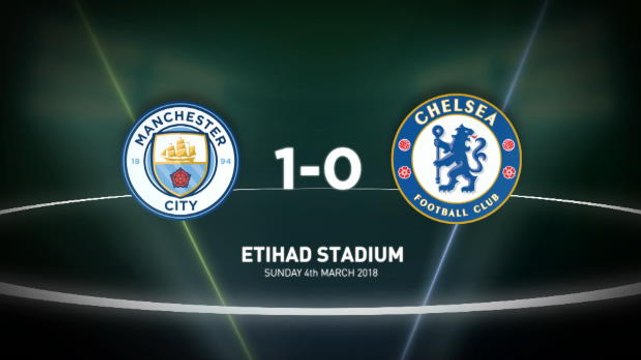 Manchester City 1-0 Chelsea in words and numbers