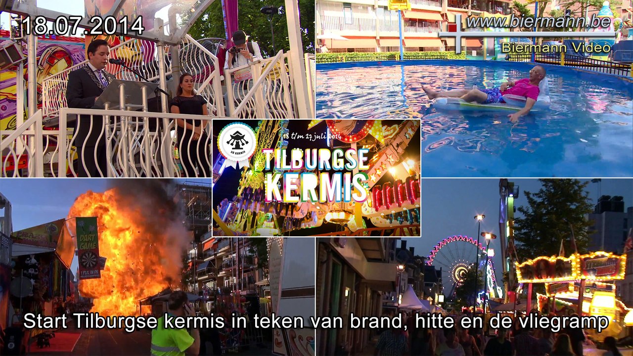 2014 - start tilburgse kermis in teken van brand, hitte en de vliegramp