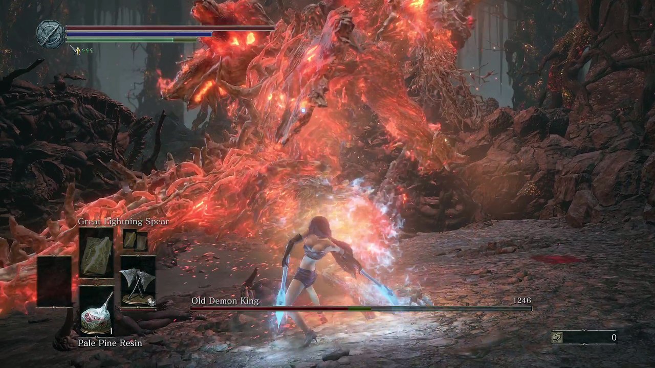 Old Demon King Twin Axes No Damage Taken