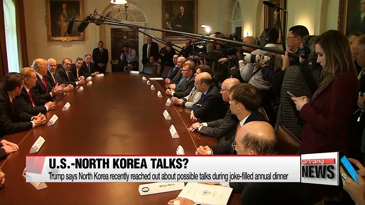 Trump says North Korea recently reached out about possible talks during joke-filled annual dinner
