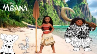 Disney Princess of Pacific MOANA Coloring Book Kids Coloring Pages -Disney Magical Coloring Book