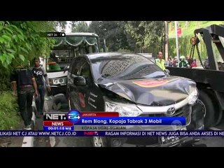 Rem Blong, Kopaja Tabrak 3 Mobil  NET 24