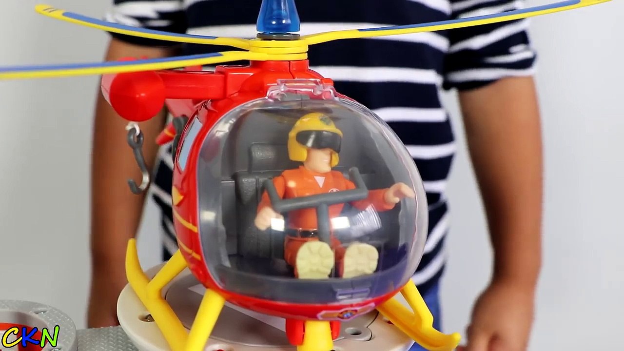 Fireman Sam Ocean Rescue Playset Toys Unboxing Kids Playing Rescue Helicopter Ckn Toys