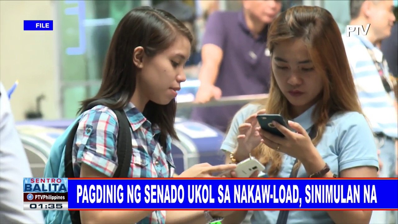 Pagdinig ng Senado ukol sa nakaw-load, sinimulan na