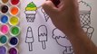 Como Dibujar y Colorear Helados - Aprende Los Colores Pintando - Videos Para Niños / FunKeep