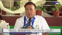 Palace: No new post for Leni in Cabinet