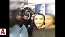 Uçakta sinir krizi geçiren yolcular, gözyaşlarına boğuldu