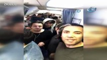 Uçakta sinir krizi geçiren yolcular, gözyaşlarına boğuldu