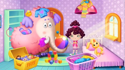 Secret Giant Pet - Play With Baby Mia And Elephant Mammoth Clean Up - Fun Game For Kids