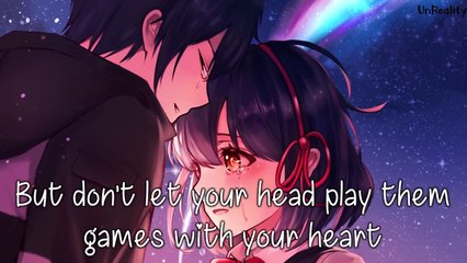 Nightcore  I Think of You Lyrics on screen