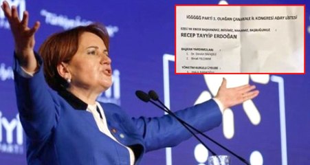 İyi Parti Kongresinde, Oy Zarfından Erdoğan ve Bahçeli'nin Adı Çıktı