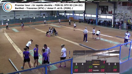Premier tour, tir rapide en double, Club Elite Féminin, demi-finale retour, Fontaine contre Saint-Vulbas,, saison 2017-2018