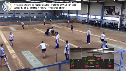 Troisième tour, tir rapide en double, Club Elite Féminin, demi-finale retour, Fontaine contre Saint-Vulbas,, saison 2017-2018