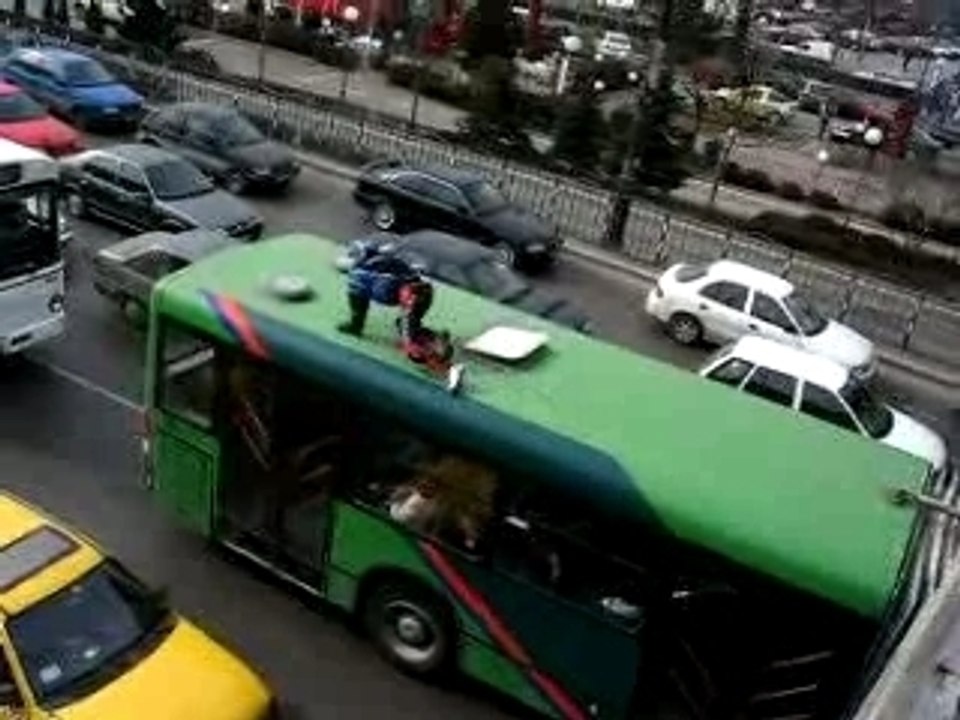 Kid jumps from a bridge