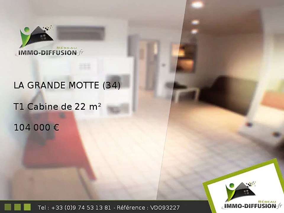 T1 Cabine A vendre La grande motte 22m2 - Couchant