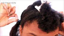 HOW TO: Half Up, Half Down Hairstyle on Natural 4C Hair | HERGIVENHAIR Clip Ins | JOYNAVON