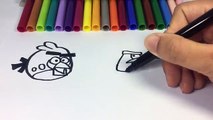 Draw and Coloring Angry Birds - How to Draw Angry Birds