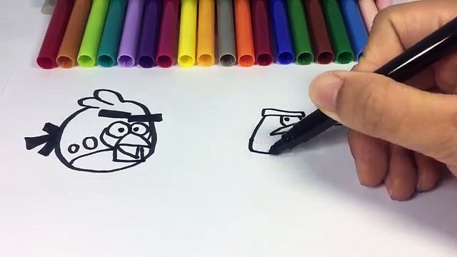 Draw and Coloring Angry Birds - How to Draw Angry Birds