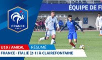 U19, amical : France - Italie (2-1), le résumé