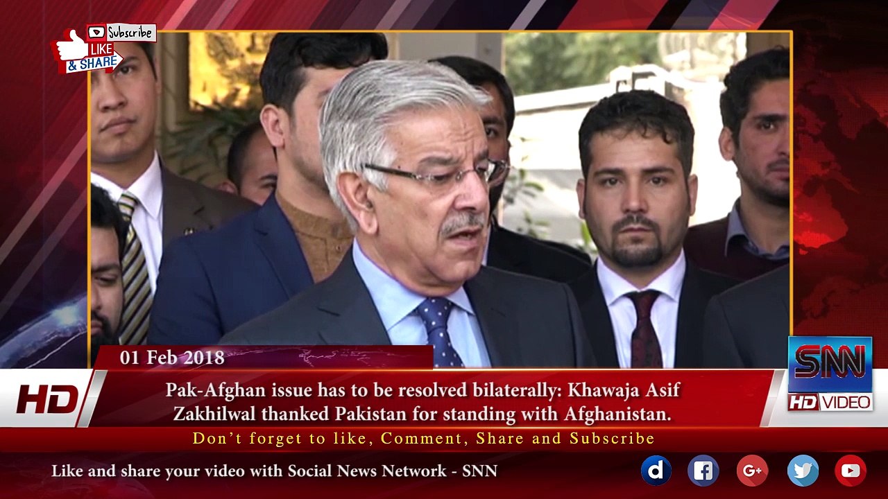 Pak-Afghan issue has to be resolved bilaterally- Khawaja Asif & Omar Zakhilwal talk