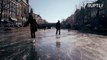 Winter Wonderland! Amsterdam Residents Ice Skate Along Frozen Canals