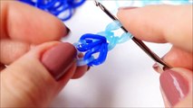 Браслет на крючке ХОЛОДНОЕ СЕРДЦЕ из резинок без станка/Bracelet Frozen / Hook/loom bands/disney