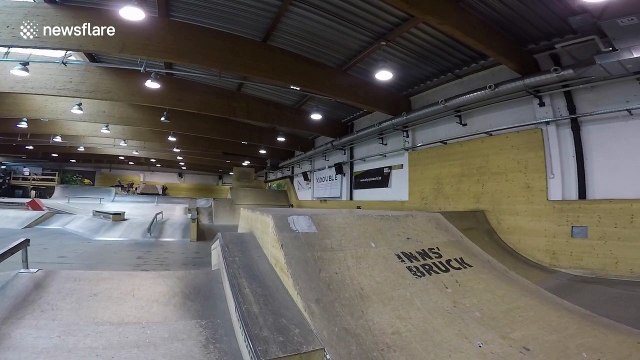 BMX rider's stunt sees him spin bike two times but he lands on his face