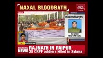 Rajnath Singh, Chhattisgarh CM Pay Tribute To 25 Slain CRPF Jawans In Raipur