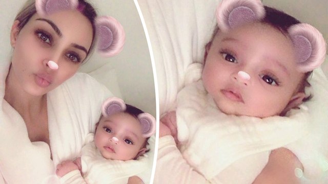 Kim Kardashian shares FIRST photo of baby girl Chicago five weeks after being welcomed into the world via gestational carrier.